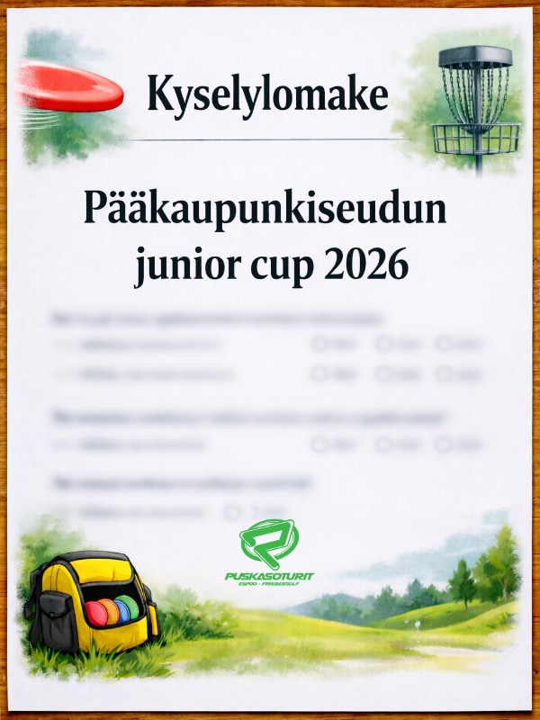 Kysely pääkaupunkiseudun junior cup 2026 kiertueesta.